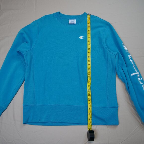 Champion Blue Reverse Weave Crewneck Sweatshirt - Picture 4 of 6